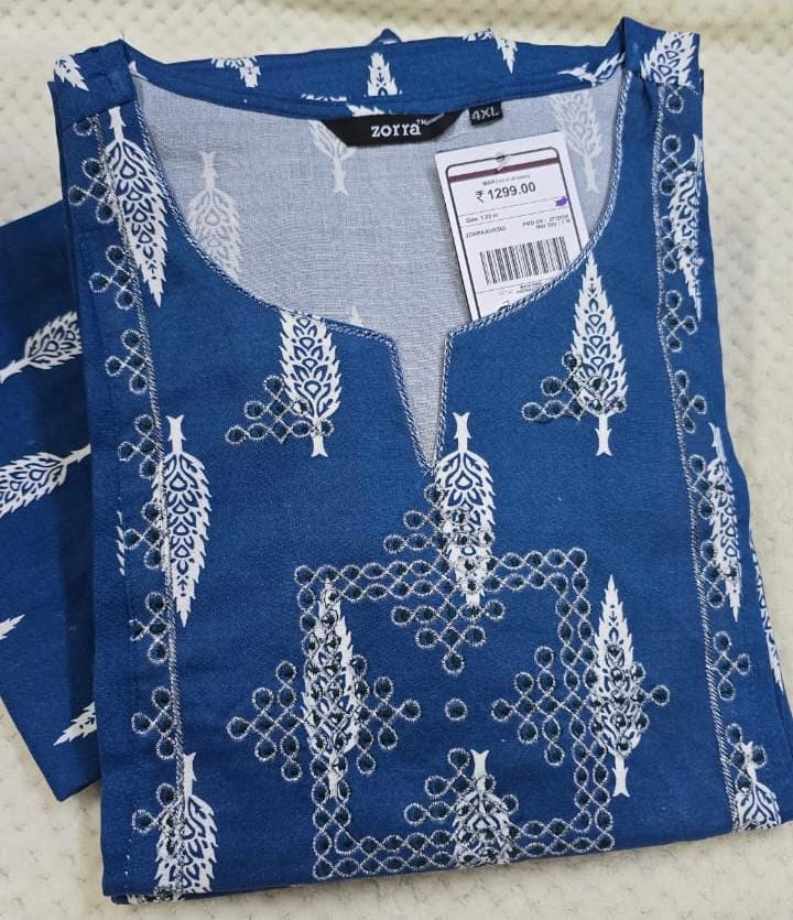 Zorra Rayon Straight Cut Kurtis