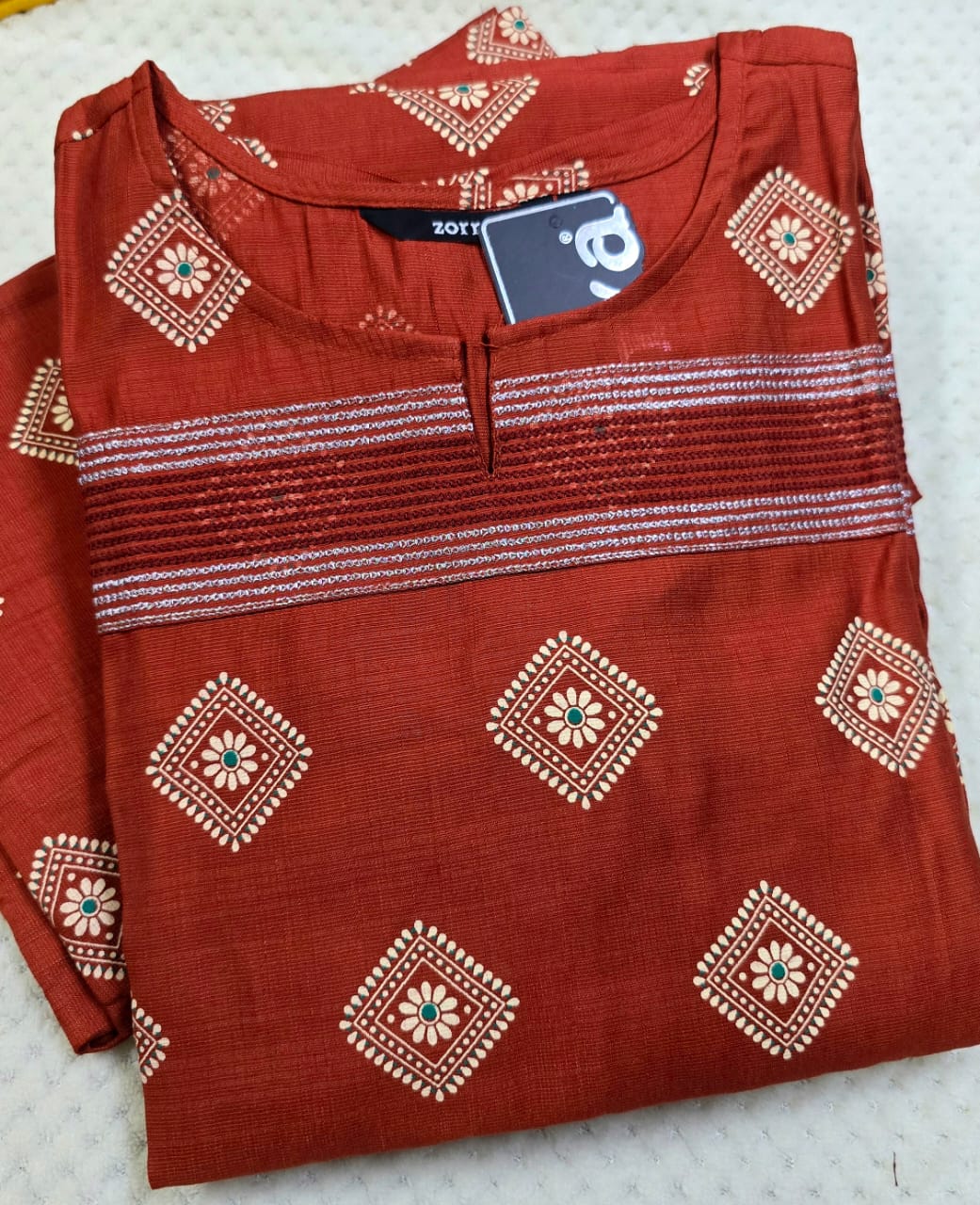 Zorra silk straight cut kurti