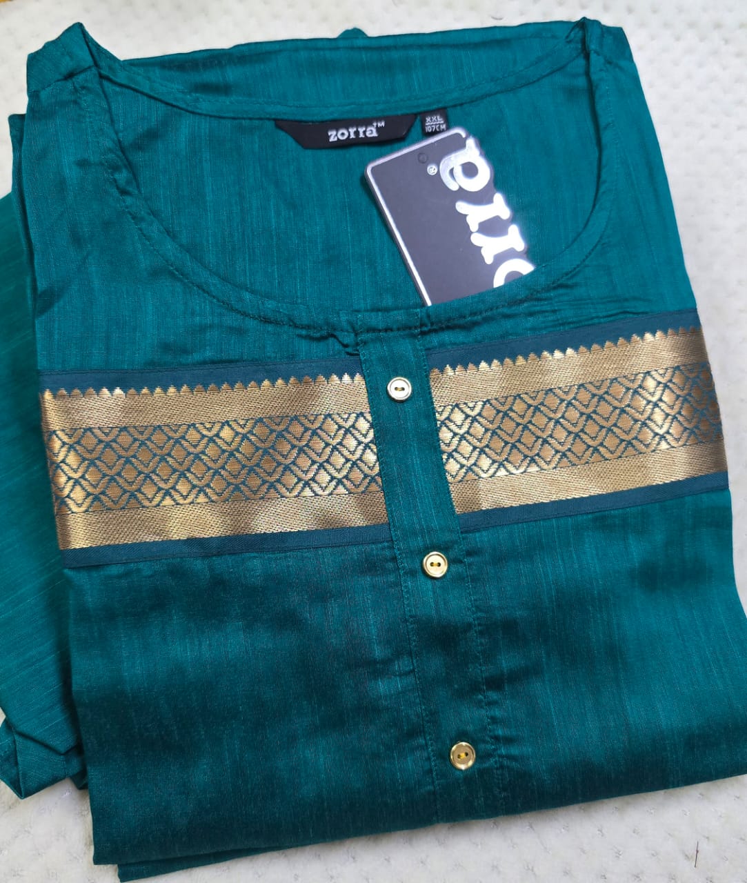 Zorra Silk Straight cut kurti
