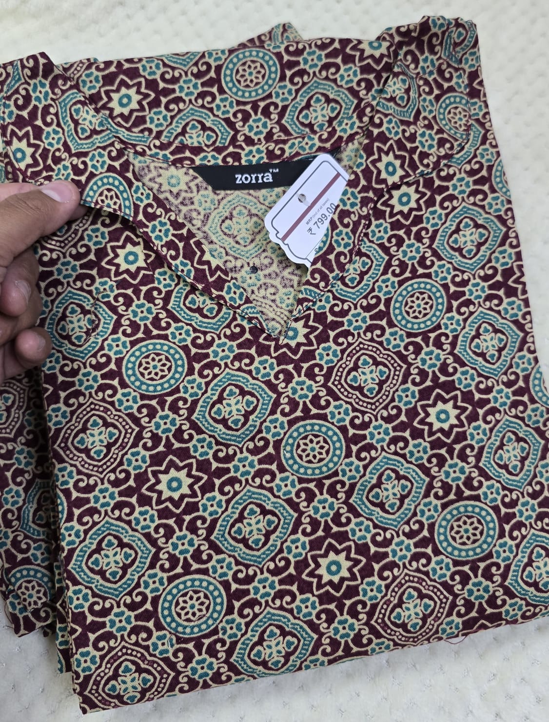 Zorra Cotton Straight Cut Kurtis