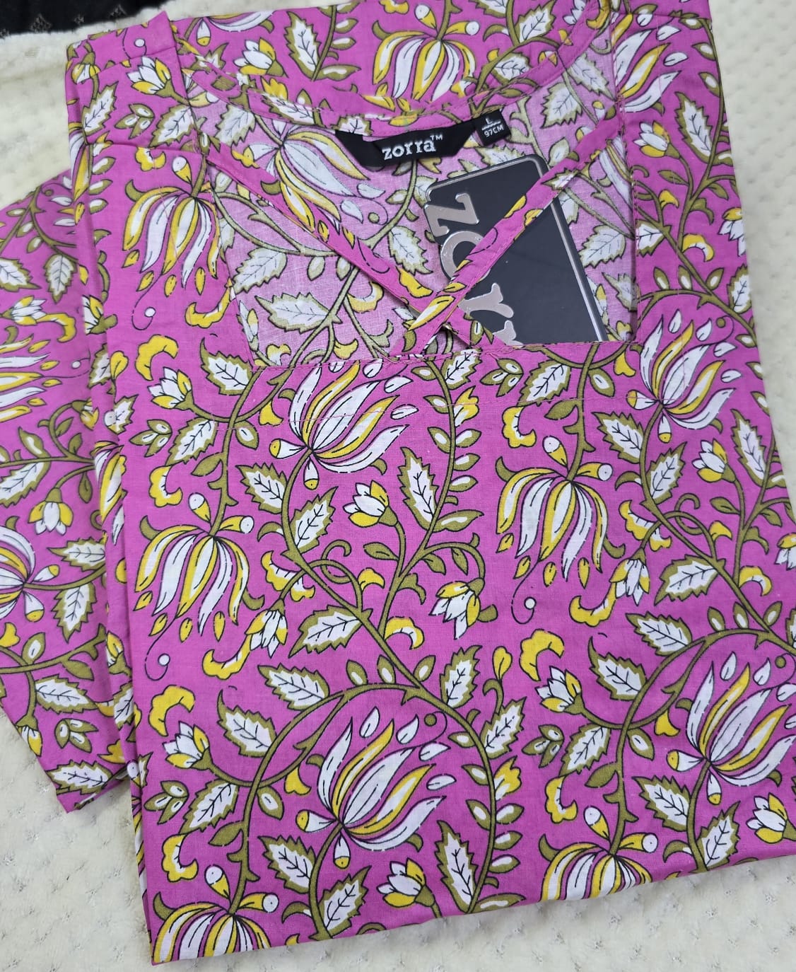 Zorra Cotton Straight Cut Kurtis