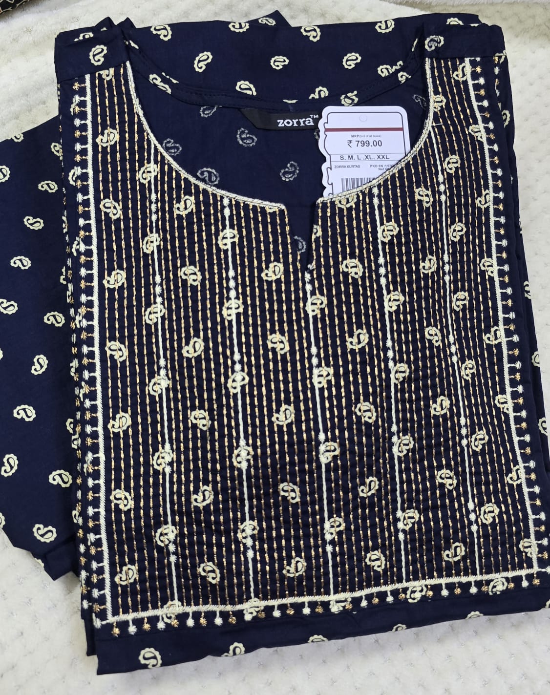 Zorra Cotton Straight Cut Kurtis