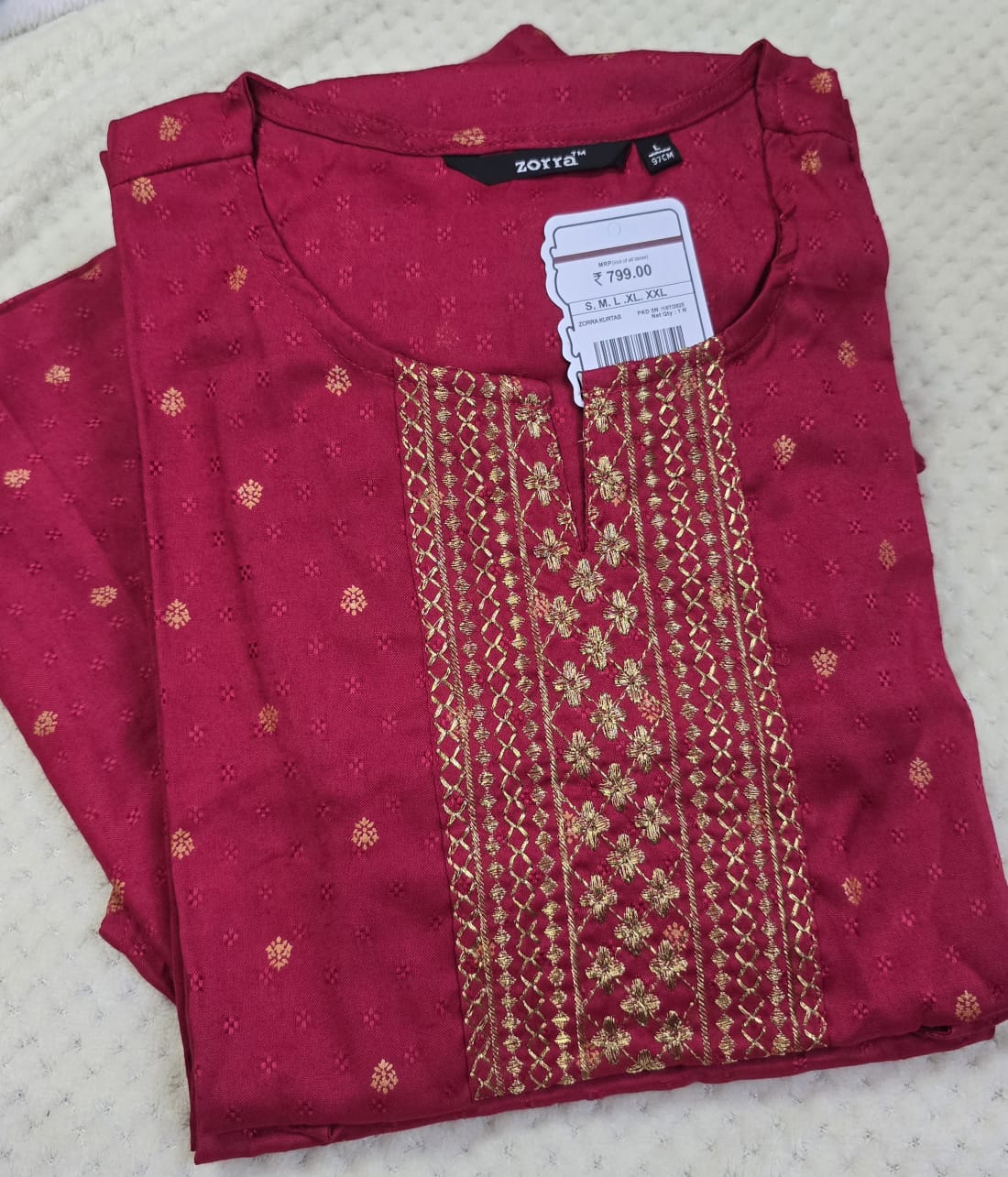 Zorra Rayon Straight Cut Kurtis