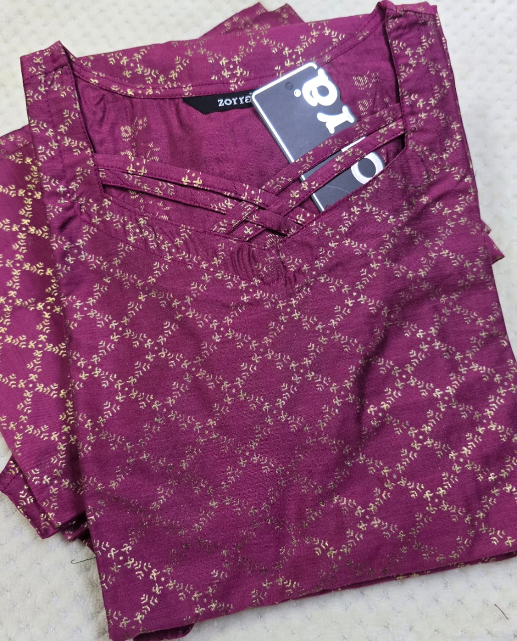 Zorra silk straight cut kurti